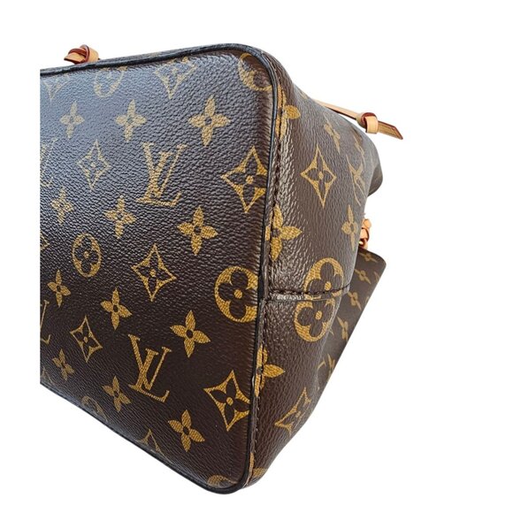 LOUIS VUITTON NoeNoe MM Monogram Braided Handle Long LV Leather Strap 2 Way EUC - Picture 10 of 16